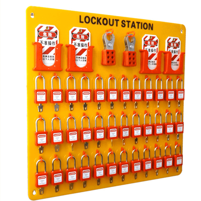 Жовтий 10 замків Portable Safety Lockout Tagout Station